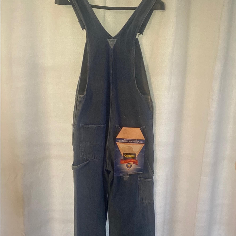 Vintage OshKosh Men's Blue Denim bib  Overalls - Picture 6 of 10